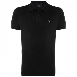 Image of Gant Gant Original Pique Short Sleeve Polo - Black