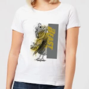 Image of Disney Beauty And The Beast Rage Womens T-Shirt - White - S