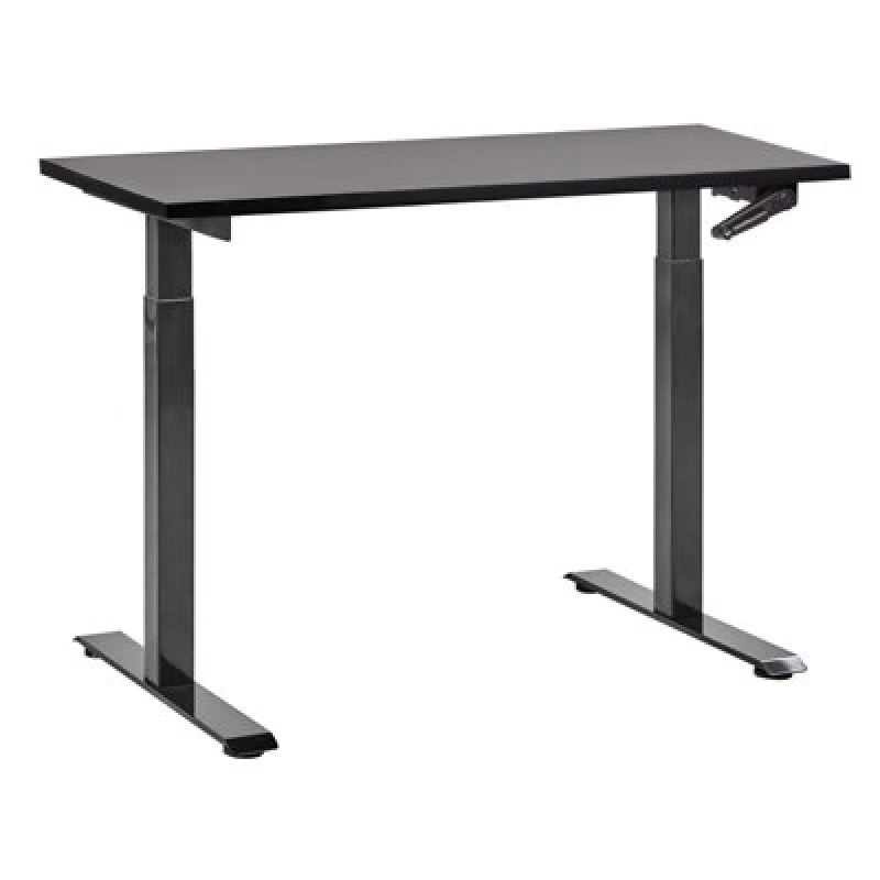 Image of Beliani Manual Adjustable Standing Desk Destines Black 120 Cm 72 Cm
