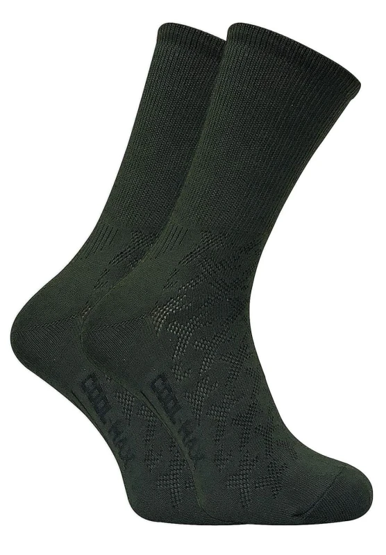Image of Dr Hunter Dr Hunter Men 2 Pack Coolmax Lightweight Hiking Socks in Green Size: 9-11 Green 9-11 Male 8595592610130