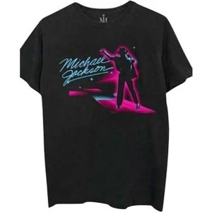 Image of Michael Jackson - Neon Mens Medium T-Shirt - Black