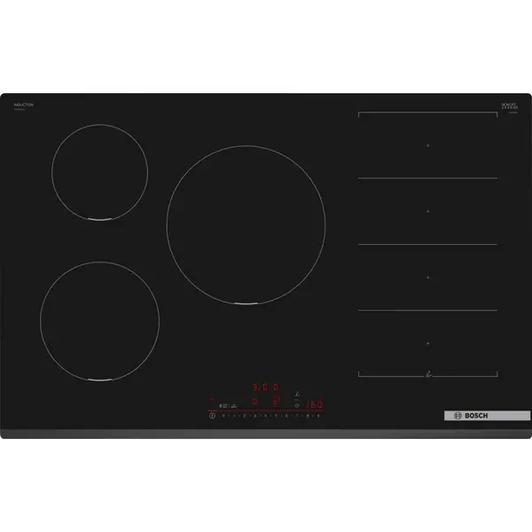 Image of Bosch PXV831HC1E PXV831HC1E Series 6 80cm Smart 5 Burner Hob - Black Bosch PXV831HC1E