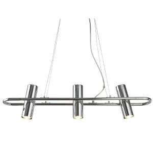 Image of 3 Light Ceiling Pendant Bar Chrome, GU10
