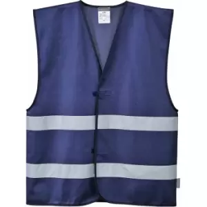 Image of F474 - Navy Sz S/M Hi-Vis Iona Safety Vest Visibility Reflective - Navy - Portwest