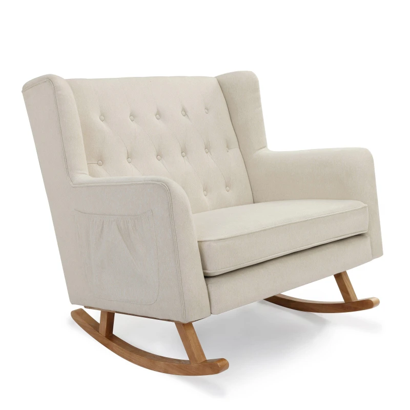 Image of Babymore Lux Snuggle Rocking Chair - Ivory Ivory unisex 92x100x97