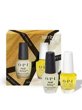 Image of OPI Terribly Nice Holiday Collection, Treatment Power Duo Pack 2 x 15ml One Colour, Women