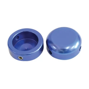 Image of Savage Bar End Plugs Alloy 22.2mm Blue