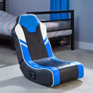 Image of X Rocker Shadow 2.0 Floor Rocker Gaming Chair - Blue