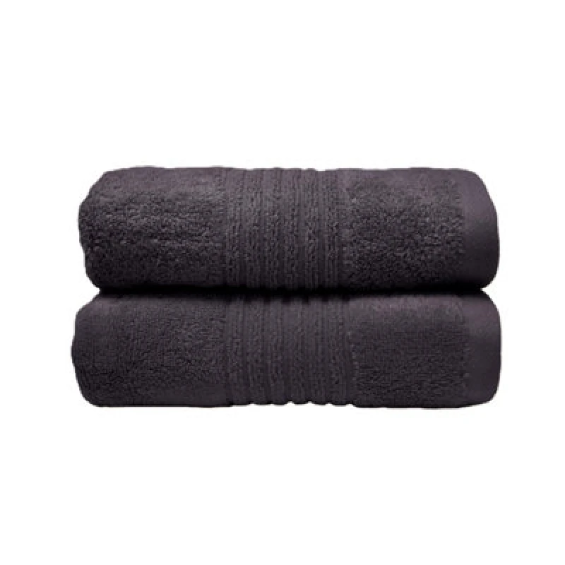 Image of Misona Ultra Soft Bamboo Pair Of Hand Towels - Dark Steel