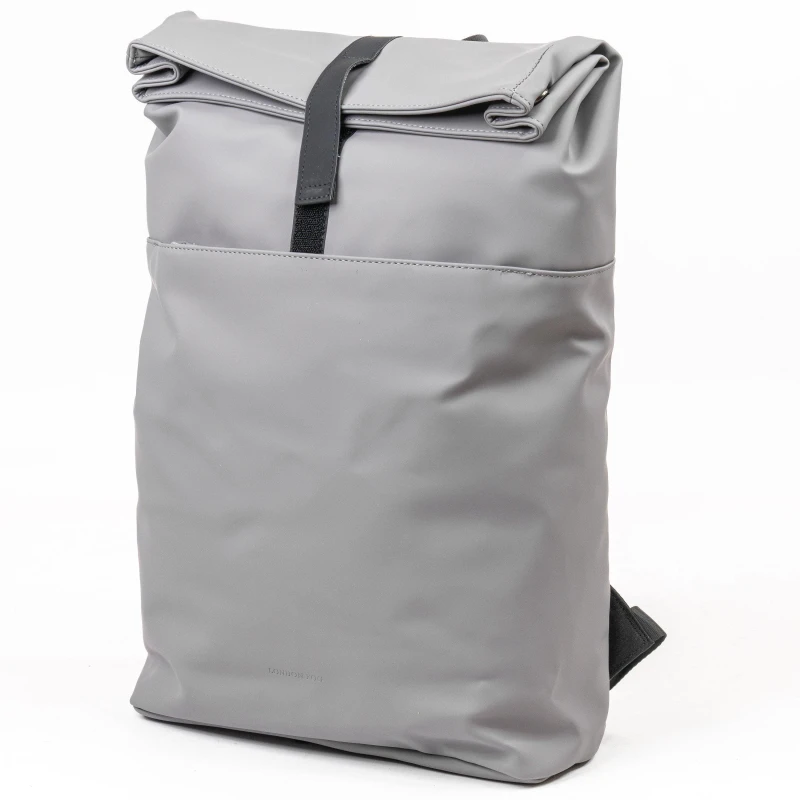 Image of London Fog Durable Roll-Top Backpack 13.5L Laptop Tablet Bag Light Grey Lfb0 unisex 13.5L