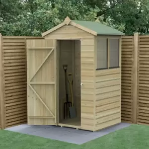 Image of 4' x 3' Forest Beckwood 25yr Guarantee Shiplap Pressure Treated Apex Wooden Shed (1.34m x 1m)