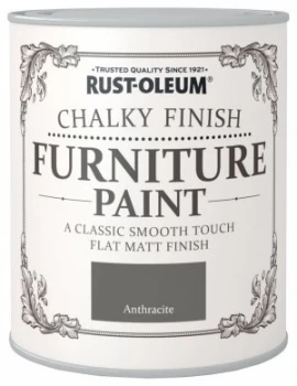 Image of Rust-Oleum Chalky Furniture Paint 750ml - Anthracite