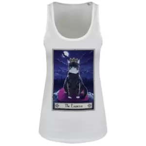 Image of Deadly Tarot Womens/Ladies The Emperor Felis Floaty Tank Top (M) (White)