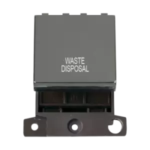 Image of Click Scolmore MiniGrid 20A Double-Pole Ingot Waste Disposal Switch Black Nickel - MD022BN-WD