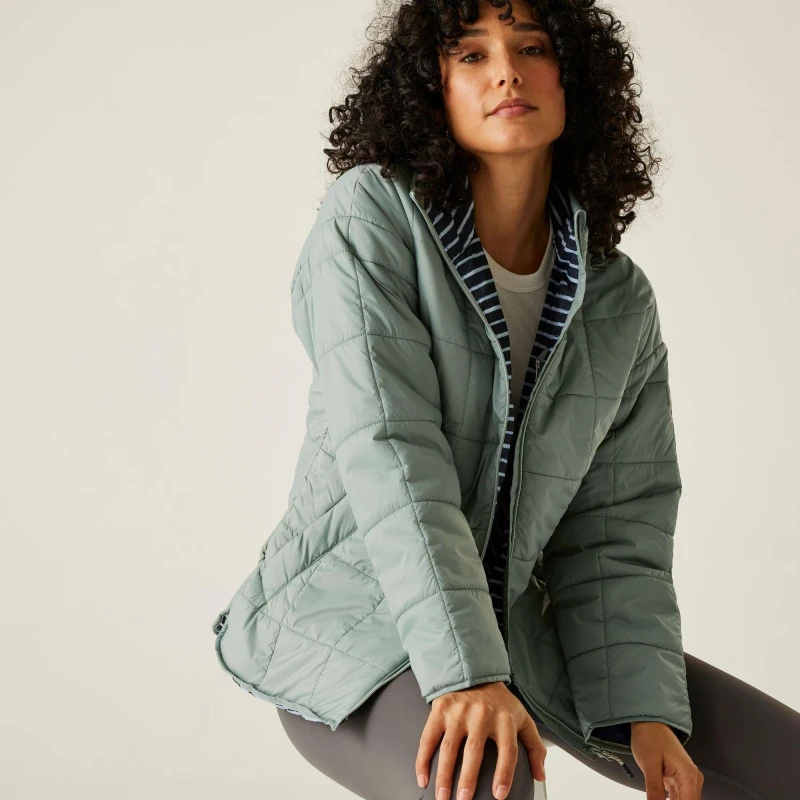 Image of Regatta Womens Courcelle II Water-Repellent Lightweight Quilted Jacket Glacier female 8