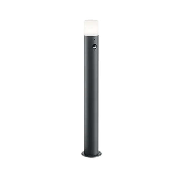 Image of Hoosic Modern Outdoor Bollard Anthracite IP44 with PIR