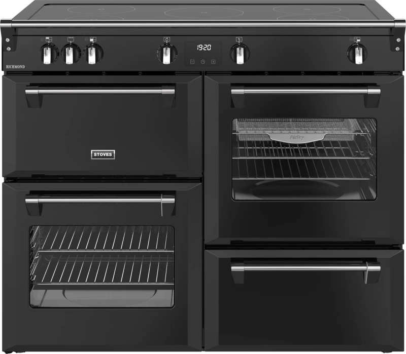 Image of Stoves Richmond 110Ei TCH 110cm Electric Range Cooker with Induction Hob - Black - A/A/A Rated