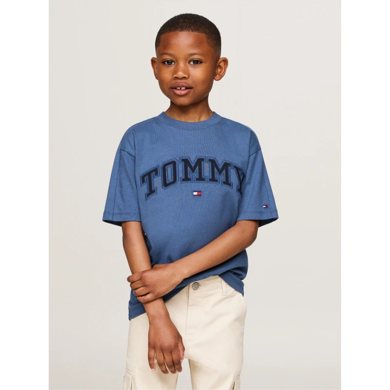 Image of TOMMY HILFIGER Tommy Varsity Tee Jn43 Regular Fit T-Shirts 4Y Blue 54962718135