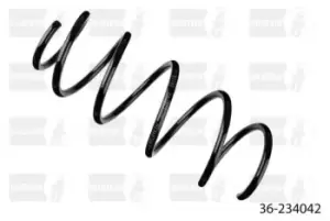 Image of BILSTEIN Coil spring FIAT 36-234042 51812160,51812161,52016889 Suspension spring,Springs,Coil springs,Coil spring suspension,Suspension springs