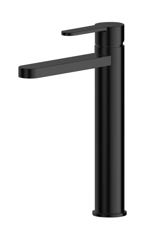 Image of Balterley Round High Rise Mono Basin Mixer Tap Matt Black Black