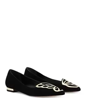 Image of Sophia Webster Womens Butterfly Embroidered Flats