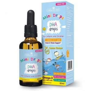 Image of Natures Aid DHA Omega-3 Drops 3+ Months 50ml