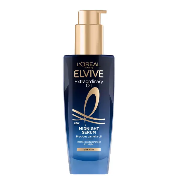 Image of LOreal Paris Elvive Extraordinary Oil Midnight Renourishing Hair Treatment Serum for Dry Hair 100ml