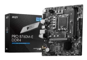 Image of MSI PRO B760M-E DDR4 Intel Micro ATX Motherboard - LGA 1700