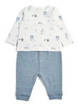 Image of Mamas & Papas Printed Two Piece Set Baby Boys