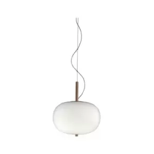 Image of Grok Ilargi - LED Globe Ceiling Pendant Matt White Light Ash 0-10V Dimming 24cm 800lm 2700K