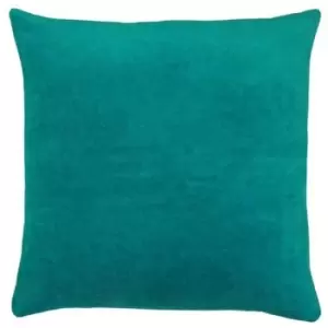 Image of Furn Solo Velvet Square Cushion Cover (One Size) (Teal) - Teal