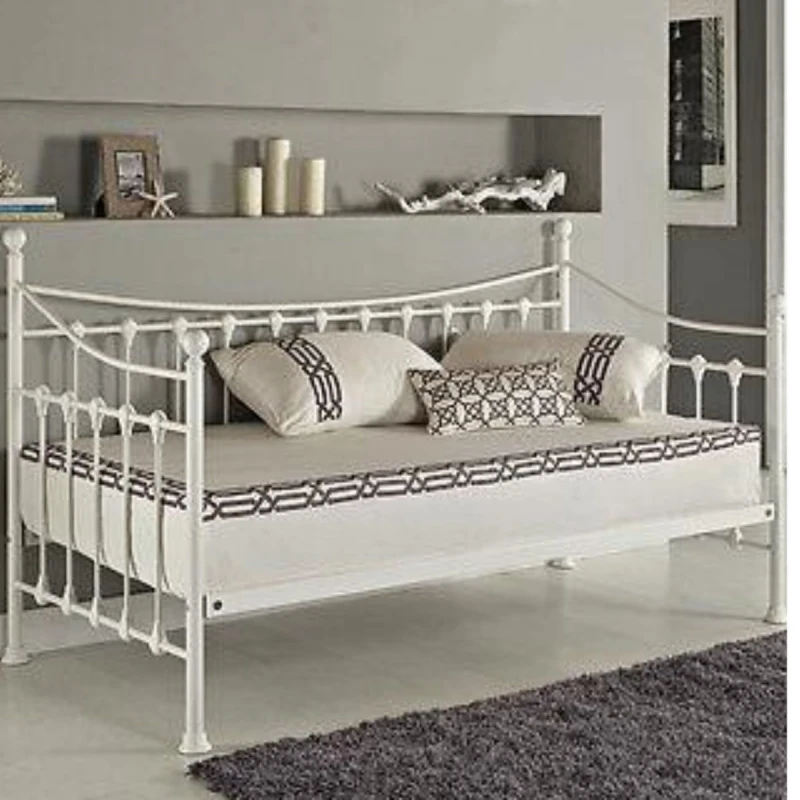 Image of KOSY KOALA KOSY KOALA Daybed Without Trundle White 3ft Single Bed with 1 Mattress Metal Bedroom Living Room White Single Unisex 5060711589107
