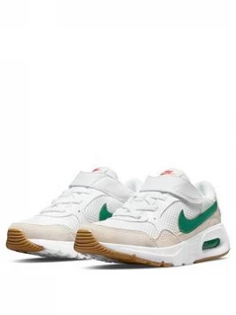 Image of Nike Air Max SC Childrens Trainer - White/Green, Size 2