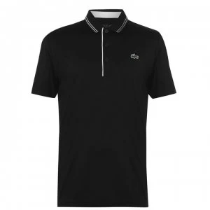 Image of Lacoste Side Logo Polo Shirt - Blk/Blk/White