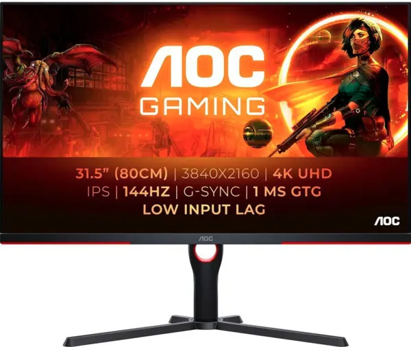 Image of AOC G3 32" U32G3X/BK 4K Ultra HD IPS Gaming LED Monitor