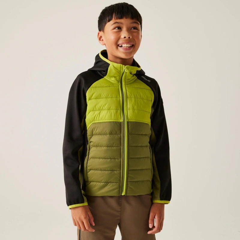Image of Child hooded jacket Regatta Kielder IX Vert Male 7/8 ans