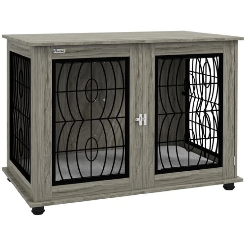 Image of PawHut Pawhut - Dog Crate Furniture, End Table for Dogs w/ Cushion 100L x 60W x 73.5Hcm 5056725541767