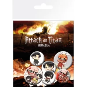 Image of Attack On Titan Mix Badge Pack