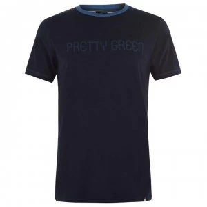 Image of Pretty Green Courtney T-Shirt - Navy/Blue
