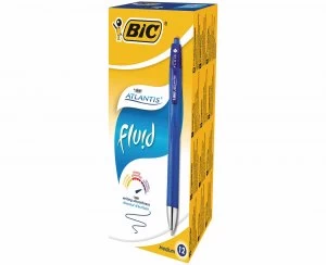 Image of BiC Atlantis Fluid Ballpoint Pen Blue