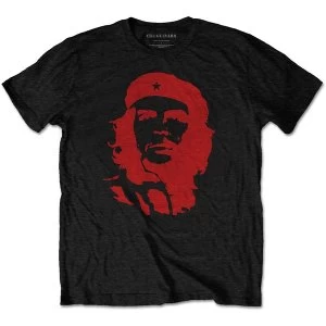Image of Che Guevara - Red on Black Unisex Medium T-Shirt - Black