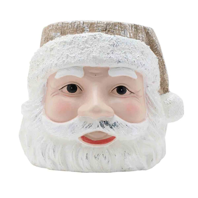 Image of The Christmas Gift Co. Santa Planter White unisex