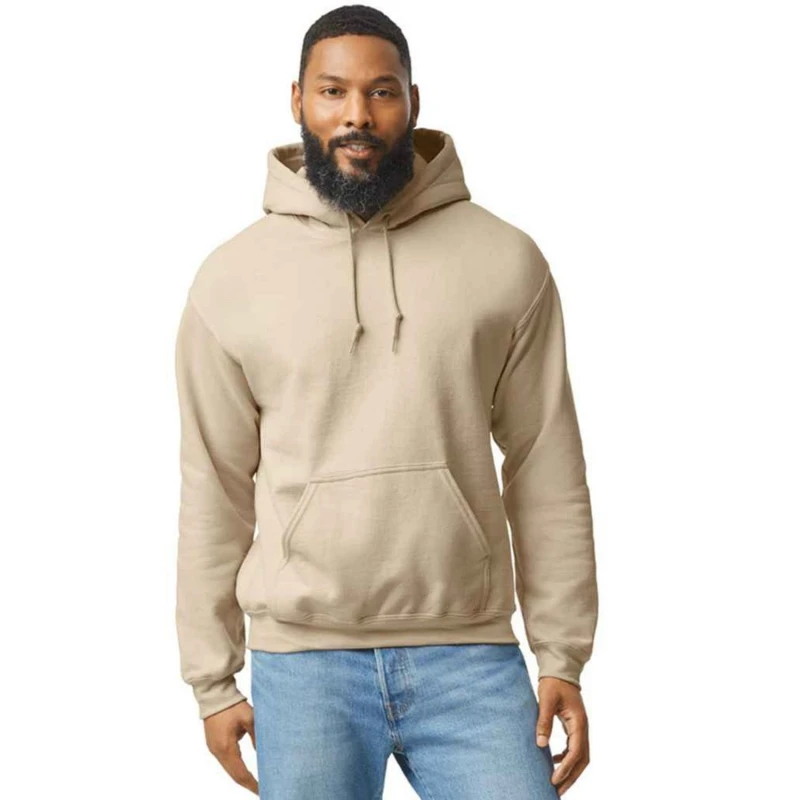 Image of Gildan Mens Plain Pink Hoodie in Light Sand Size: 3XL Light Sand Male 3XL
