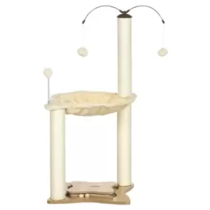 Image of PawHut Cat Tree for Indoor Cats 53.5 x 53.5 x 90cm - Beige