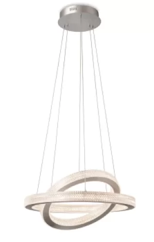 Image of Diamond LED Pendant Light Aluminium with Prismatic Diffuser