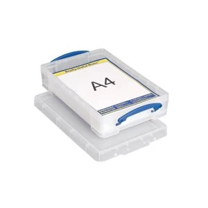 Image of Really Useful 4L Stackable Plastic Storage Box with Lid Clear