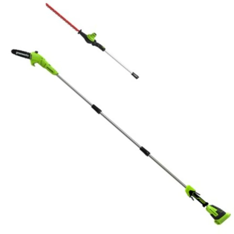 Image of Greenworks GD40PSH 40v Cordless Brushless Pole Tree Pruner and Hedge Trimmer GD40PSH Batteries: No Batteries
