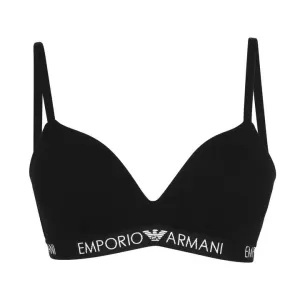 Image of Emporio Armani Logo Triangle Bra Black Size L Women