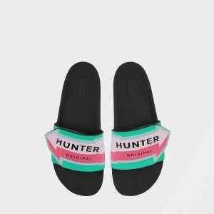 Image of Hunter Womens Original L Weight Moulded Slide - White - UK 5