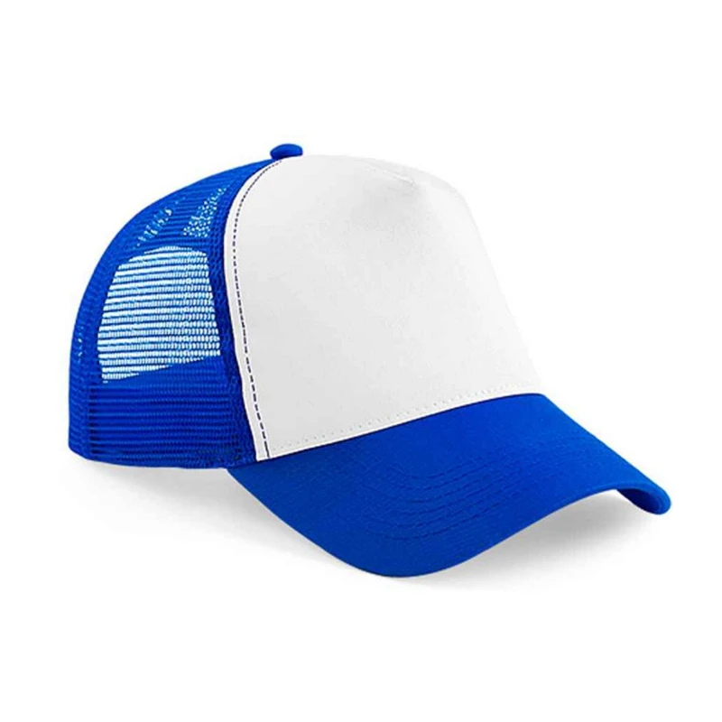 Image of Beechfield Beechfield Men Snapback Trucker Cap in Blue Blue One Size Male 5063527835765